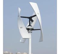 Gvqng éOlienne Verticale à Faible Bruit De 100 à 600 W, GéNéRateur D'éNergie éOlienne Vertical à LéVitation MagnéTique, Triphasé, 12 V/24 V, Kit D'éNergie pour Usage Domestique,Blanc,500W