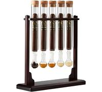 Gvqng Infuseur Et Humidificateur D'ArôMes pour Cigares, Coffret à Cigares Et Infuseur en Bois Haut De Gamme avec Tube en Verre Borosilicate Et Bouchon en CèDre,Marron,1pcs