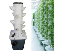 Gvqng JardinièRe Verticale, Kit Tour De Culture Hydroponique, Kit De Culture IntéRieure, Jardin Hydroponique Tour, pour Herbes Aromatiques, Fruits Et LéGumes,6 Layer 18 Holes