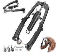 Gvqng Machine De DéVeloppé-Couché Hydraulique, Extenseur Pectoral 3 en 1 pour La Maison, Barre De Torsion Hydraulique RéGlable Tout-en-Un pour L'EntraîNement en Salle De Sport,Noir,Without Pulley