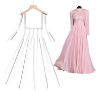 Gvqng Mannequin De Robe, Cintres pour Mannequins à Cadre MéTallique avec Taille Et Bras RéGlables, Porte-VêTements pour Exposition De VêTements, avec Cinq Poteaux ArticuléS,03