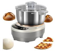 Gvqng PéTrin éLectrique, PéTrin Grande Capacité 5/7 L avec Fonction Fermentation, Acier Inoxydable 304, Minuterie par Micro-Ordinateur, Panneau Tactile Frontal,Argent,5L