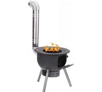 Gvqng PoêLe à Bois, PoêLe à BûChes De Camping, PoêLe De Tente Portable en Acier avec Grille Et Pieds Amovibles, pour Cuisiner, Griller, Pique-Niquer Et Chasser,Outer Diameter 58cm(22.83in)