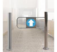 Gvqng Portail Battant Automatique à Sens Unique, Sortie par Simple Pression, Portail Battant D'EntréE De Supermarché, SéCurité à Fermeture Automatique à Sens Unique,Right,70x97 cm