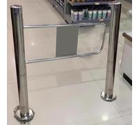 Gvqng Porte Battante Unidirectionnelle Robuste en Acier Inoxydable, Portillon Automatique à Rebond avec SystèMe De PousséE, Ouverture à 90 DegréS, Porte D'AccèS Commerciale,Left,100x97 cm