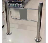 Gvqng Porte Battante Unidirectionnelle Robuste en Acier Inoxydable, Portillon Automatique à Rebond avec SystèMe De PousséE, Ouverture à 90 DegréS, Porte D'AccèS Commerciale,Right,60x97 cm