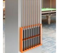 Gvqng Porte-Queues De Billard Mural, Support en MéTal avec Fentes en U à Double Niveau, PréSentoir Et Rangement pour Queues De Billard, Accessoires De Billard,01,40cm 6slot