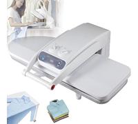 Gvqng Presse à Vapeur, Presse à Vapeur Professionnelle Robuste 1400 W, Grand Fer à Vapeur Professionnel, Grand Plateau, pour Draps, Taies d'oreiller, Serviettes Et Plus Encore,Blanc,No Stand