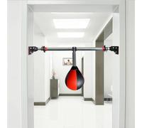 Gvqng Sac De Frappe Rapide pour La Boxe, Sac De Frappe Rapide en Cuir pour La Boxe, Sacs De Frappe Portables avec Grande Balle De RéFlexe Portable, Ballon Gonflable,Red+Black