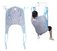 Gvqng Sangle De Levage pour Toilettes Et Patient, Sangle De Levage IntéGrale en Filet, Sangle De Douche à Jambes SéParéEs, Ceinture De Transfert MéDicale RenforcéE,Gris,M