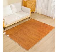Gvqng Tapis De Sol Chauffant éLectrique en GraphèNe, Tapis De Sol Chauffant D'IntéRieur, Chauffe-Pieds avec Minuterie De Chauffage Rapide, TempéRature ProgramméE,05,100 * 150cm