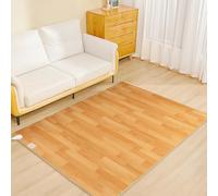 Gvqng Tapis De Sol Chauffant éLectrique en GraphèNe, Tapis De Sol Chauffant D'IntéRieur, Chauffe-Pieds avec Minuterie De Chauffage Rapide, TempéRature ProgramméE,01,180 * 200cm