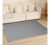 Gvqng Tapis De Sol Chauffant éLectrique en GraphèNe, Tapis De Sol Chauffant D'IntéRieur, Chauffe-Pieds avec Minuterie De Chauffage Rapide, TempéRature ProgramméE,04,180 * 200cm