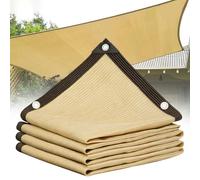 Gvqng Voile D'Ombrage De Jardin avec œIllets, Filet De Protection Solaire, Toile D'Ombrage 90% UV, BâChe Coupe-Vent pour Serres, Filet D'Ombrage, pour Balcon, Serre, Terrasse,Beige,3 * 6m