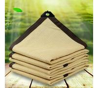 Gvqng Voile D'Ombrage Rectangulaire Beige, Auvent ExtéRieur en Tissu pour Terrasse, Protection UV UPF 50+ : 95%, RéSistant, PerméAble à l'eau Et à L'Air, pour Terrasse, Jardin,Beige,8 * 8m