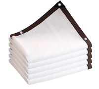 Gvqng Voile D'Ombrage, Toile D'Ombrage Blanche à 90%, Filet D'Ombrage pour Serre, BâChe en Maille avec œIllets, Brise-Vue pour Balcon, pour Pergola, Serre, Culture De Plantes,Blanc,8 * 8m