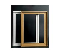 GVS-ART Cadre flottant à faire soi-même pour toile tendue de 40,7 x 40,7 cm, profondeur de 1,5 à 2 cm. Toile d'art avec cadre marron, kit de cadre, toile non incluse, toile non incluse