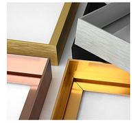 GVS-ART Cadre flottant en métal à faire soi-même pour peinture sur toile de 27,9 x 35,6 cm, profondeur de 3,8 cm, kit de cadre flottant à découper, toile ou tapis non inclus, argent brossé