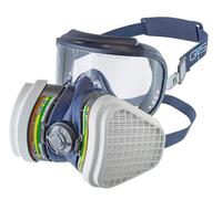 GVS Masque SPR535 Elipse Integra avec filtres ABEK1P3 contre les risques Poussieres Et Multiples Gaz, M/L, Bleu