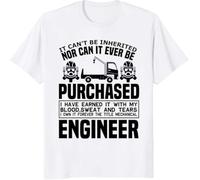 GVSCVS Engineer Gift Shirt, I Have Earned It with My Blood, Sweat and Tears I Own It Forever The Title Mechanical Custom Gift T-Shirt, Long Sleeve, Sweatshirt, Hoodies(Large)