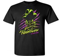 GVSCVS Freddy Krueger A Nightmare on Elm Street Movie Neon Horror T-Shirt Black(X-Large)