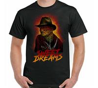 GVSCVS Freddy Krueger T-Shirt Halloween Sweet Dreams Mens Nightmare on Elm Street Movie Black(Medium)
