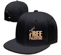 GVSCVS Free Palestine W Map Baseball Snapback Cap Black(X-Large)