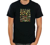 GVSCVS Fruits Vegetables Design Logo White T T-Shirts à Manches Courtes(Large)