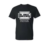 GVSCVS Go F Yourself Funny T T-Shirts à Manches Courtes ; Would You Like to Buy a Vowel Black(X-Large)