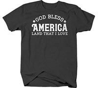 GVSCVS God Bless America Land That I Love Freedom United States T-T-Shirts à Manches Courtes Black(X-Large)