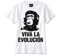 GVSCVS T-Shirt Viva La Evolucion Revoluvion Che Guevara Monkey AFFE Stencil Swag(Medium)