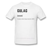 GVSCVS Warzone Gulag Classic T-Shirt Men 100% Cotton Short Summer Sleeve COD Black Ops Cold War Adventure Games Loose White(XX-Large)