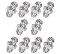 GVSS 10 Pièces Graisseur Droit en Acier Inoxydable M6 x 1 mm,Raccord Hydraulique pour Pistolet à Graisse,Accessoires Auto et Moto,Compatible avec la Plupart des Systèmes de Lubrification