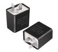 GVSS 2 Pièces Centrale pour Clignotants Moto 2 Broches,Relais Clignotant Réglable DC 12V avec Engrenage,Compatible avec LED Moto,Boîtier Ignifuge Haute Performance