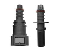 GVSS 2 Pièces Raccord Durite Essence 7,89mm ID8, Connecteur Tuyau Carburant Droit Femelle, Noir