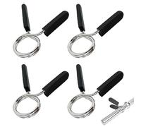 GVSS 4 Pièces 28mm Pince à Ressort Anti-Glissement,Colliers à Pinces pour Barre de Musculation,Clip Haltères pour Haltérophilie et Gym Maison