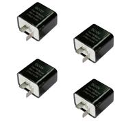 GVSS 4 Pièces Centrale Clignotant LED Moto 12V Réglable,Relais de Clignotant Noir pour Indicateur de Direction LED Moto,Centrale Clignotante pour Motocyclistes