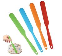 GVSS 4 Pièces Spatule en Silicone Colorée 24 x 2,5 cm, Maryse Patisserie avec Manche Long Antidérapant,Bâtons de Mélange Idéale pour Pâtisserie,Mélange et Grattage de Bocaux