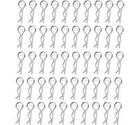 GVSS 50 Pièces Goupille Fendue pour RC 1/10 Camion Telecommande,Clips de Fixation Voiture,Clips Voiture,RC Car Body Clips en Acier Inoxydable,pour 1/8 et 1/10 Voitures Essence et Électriques Universe
