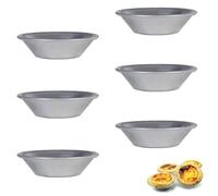 GVSS 6 Pièces Moule Pasteis de Nata 7 x 4 x 2 cm, Moule pour Pasteis de Nata,Réutilisables,pour Muffins,Puddings,Pâtisserie