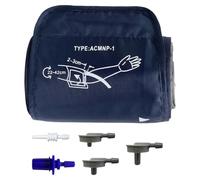 GVSS Brassard Tensiomètre pour Omron Bleu 22 à 42 cm avec 6 Connecteurs | Compatible tous tensiomètres bras,Polyester souple résistant,Ergonomique pose autonome seniors,Tuyau anti-fuite mesure stable