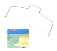 GVSS Coupe-Gâteau à Fil Réglable en Acier Inoxydable 31,8 cm x 16 cm, Couteau à Trancher Professionnel avec 2 Fils de Coupe,Lyre à Gâteau pour Pâtisserie,Niveleuse à Gâteau pour Génoise et Layer Cake