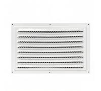 GVSS Grille Aeration Fenetre Blanc 300x200mm,Grille d'Aération Métal Rectangulaire pour Mur et Plafond,Couvercle de Ventilation Anti-Insectes,pour Systèmes HVAC,Extraction et Entrée d'Air