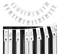 GVSS Guide de Piano pour Débutant Réutilisable pour Clavier 61 Touches,Guide Note Piano Amovible en Silicone,Idéal pour Apprentissage Facile du Piano