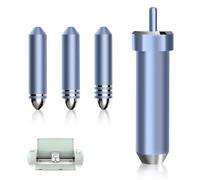 GVSS Kit de Transfert d'Aluminium 3 en 1 Bleu pour Cricut Explore Air 2 3 Maker et Maker 3,Inclut Lames Fines,Moyennes et Audacieuses avec Boîtier,Accessoires de Gaufrage et Gravure