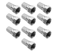 GVSS Lot de 10 Adaptateur Antenne TV 7mm, Fiche F,Connecteur F,Prise F,F Connector,Fiches F de 7mm de large,pour Câble d'Antenne Coaxial et Câble Satellite