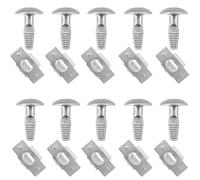 GVSS Lot de 10 Cache Sous Moteur Auto Parts Compatible avec Peugeot, pour Citroën 207 206 807 406 407 806,Fixation Cache Moteur en Alliage d'Aluminium pour Support de Couvre Moteur