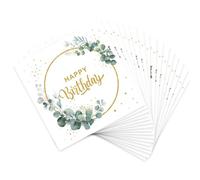 GVSS Lot de 40 Serviette Papier Anniversaire 33cm pour Mariage Bapteme Fete