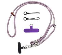 GVTCO Cordon Téléphone Portable 3-en-1 Universelle Deux avec 2 Patchs | Lanière Cou et Bandeou Croisé Porte-Téléphone et de Poignet Réglables de Nylon Pour Cordon Porte Clés Coque de Téléphone