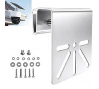 GVVG Support Caméra Gouttière pour Eufy SoloCam S340 E30, Acier Inoxydable | Camera Exterieur Installation Sans Perçage Compatible avec Security Caméras Solaires Dôme PTZ pour Sécurité Extérieure